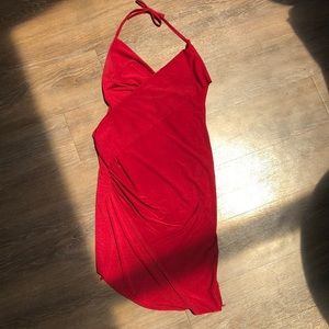 Red missguided dress
